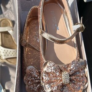 Tip Top Kids Glittery Gold Shoes